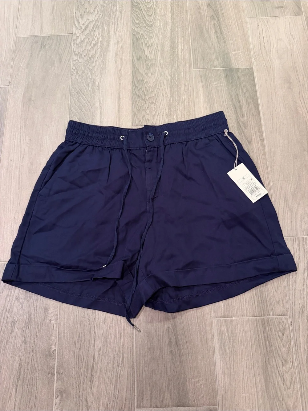 NWT A new day Women’s Navy Drawstring Waist Shorts Size M